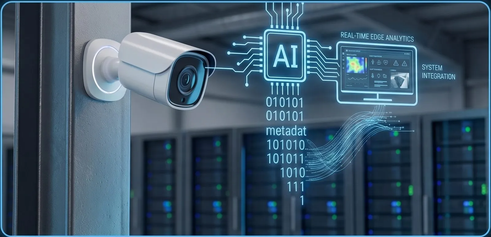 Câmera de segurança com análise inteligente e integração de sistemas